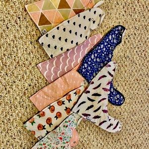 Copper Pearl handkerchief bibs